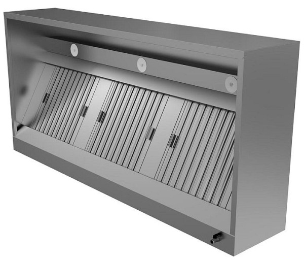 Unninox Europe Wandhaube in Kastenform 3200x950x400 mm (BxTxH), EX-3209540-B