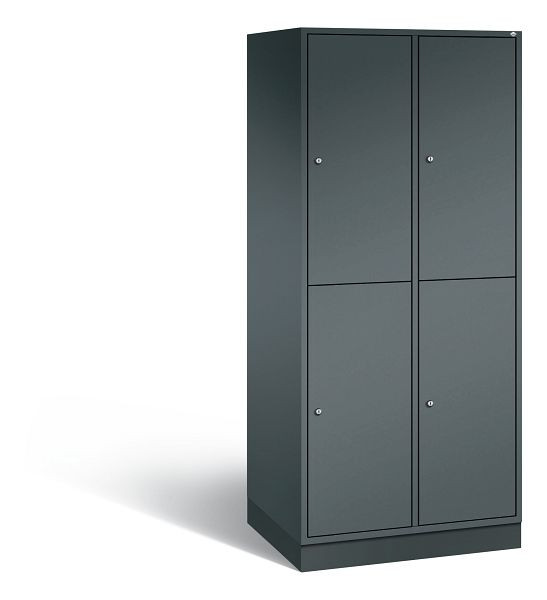 C+P Spind doppelstöckig Intro, 2 Abteile, H1950xB820xT590 mm, Anthrazit, 8270-203 S10072