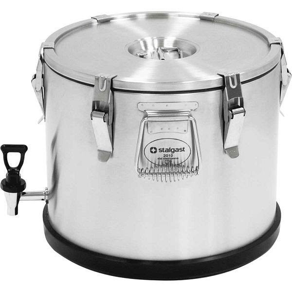 Stalgast Thermobehälter aus rostfreiem Edelstahl, 25 Liter, mit Ablasshahn, LT0207250