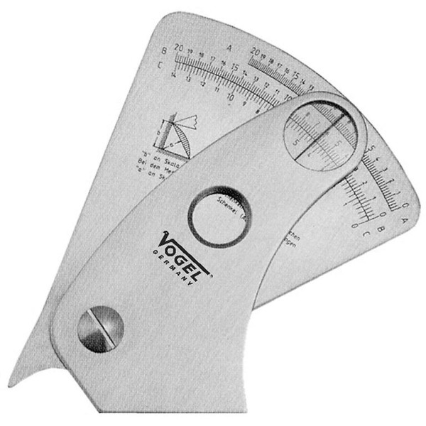 Vogel Germany Schweißnahtlehre, mit Ablesefenster, 0.1 mm, 474404