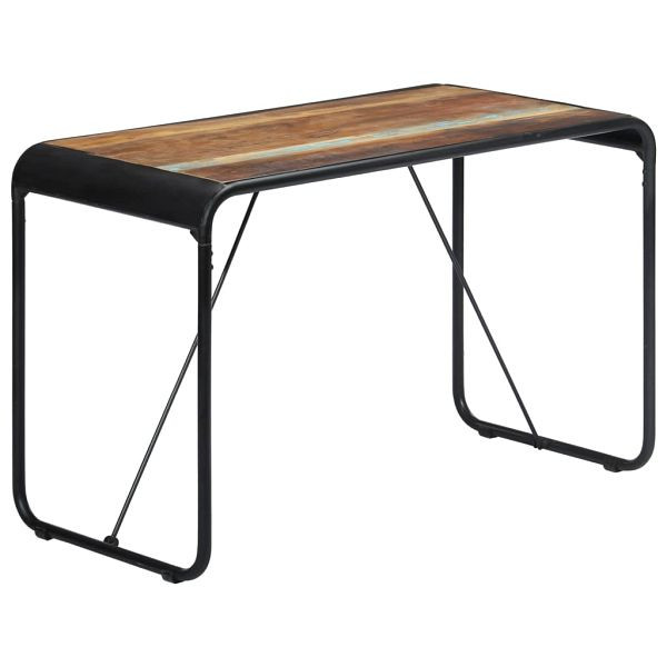 vidaXL Esstisch 118x60x76 cm Altholz Massiv, Material: Recyceltes Massivholz und pulverbeschichteter Stahl, 247864