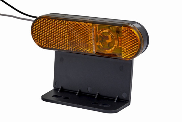 HELLA Seitenmarkierungsleuchte - LED - 24V - Schraubanschluss/Anbau - Lichtscheibenfarbe: gelb - Kabel: 100mm - links/rechts, 2PS 329 060-101