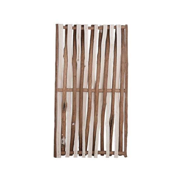 T&J PACO-Serie, 90 x 180 cm, aus Halblatten, mit seitlichem Rahmen, naturbelassen, 28453