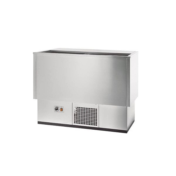 Vaiotec TOPLINE Getränkekühltruhe 550 Edelstahl mit Edelstahlschiebedeckel, 184 Liter, Breite: 1020 mm, 11639