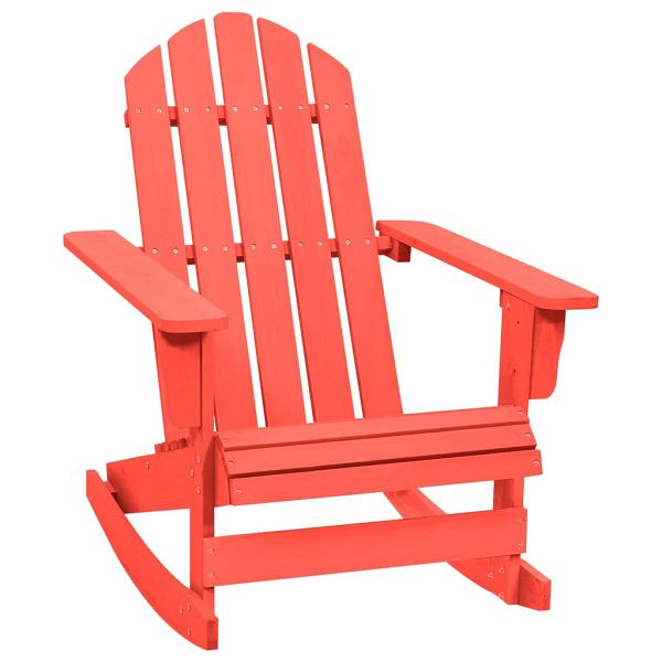 vidaXL Adirondack-Schaukelstuhl Massivholz Tanne Rot, 315883