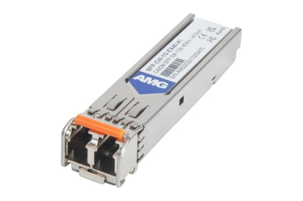 AMG Systems SFP, 1Gb/s, Doppelfaser, Singlemode, 40km Reichweite Tx/Rx: 1410nm, LC, DDM, DWDM, SFP-CW-1G-EX40-41