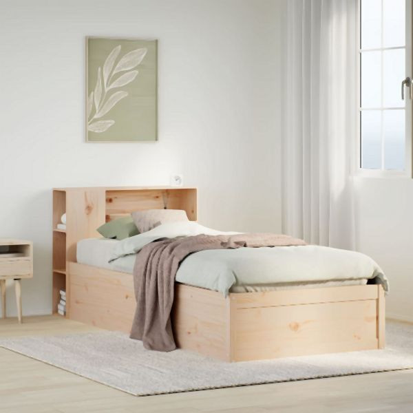 vidaXL Massivholzbett ohne Matratze 75x190 cm Kiefernholz, 3323440