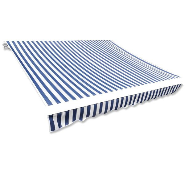 vidaXL Markisenbespannung Canvas Blau & Weiß 500x300 cm, 143701