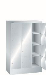 LISTA Fächerschrank (BxTxH) 905x500x1395mm 3x4 Fächer Farbe: Lichtgrau, Zylinderschloss, 11.515.020