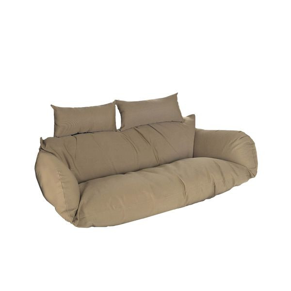 HOME DELUXE Polyrattan Hängesessel Kissen TWIN - Braun, 58742