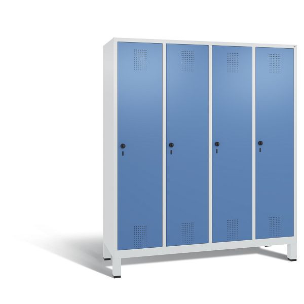 C+P Spind Evolo, 4 Abteile, H1850xB1590xT500 mm, Grau/Fernblau, 48010-42 S10396