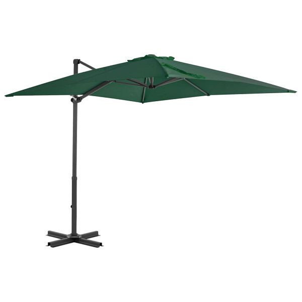 vidaXL Ampelschirm mit Aluminium-Mast Grün 250 x 250 cm, 44617