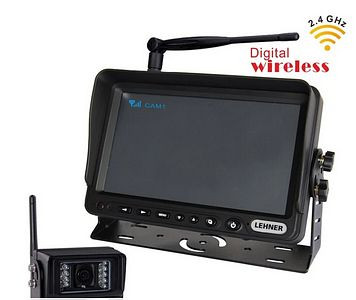 Lehner Rückfahrkamera 7“ LCD-Farbdisplay wireless IP69K werkseitig montiert, für POLARO® M/L/XL, 73369