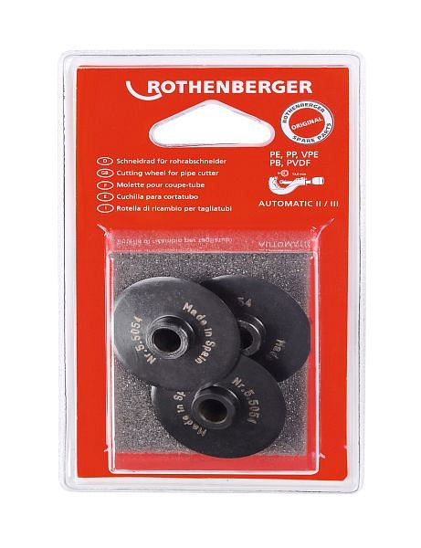 Rothenberger Ersatzschneidräder, 3 Stück, 055054D, 4004625007167