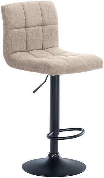 CLP Barhocker Calma Stoff schwarz, creme, 322477, 4251756493134
