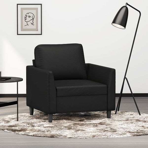 vidaXL Sessel Schwarz 60 cm Kunstleder, Füllung: Schaumstoff, 359323