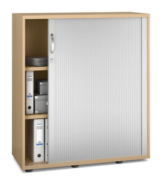 Deskin Rollladenschrank MULTI M pro, Dekor: Buchedekor, BxHxT: 1000 x 1140 x 420 mm, 252552