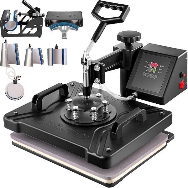 VEVOR Transferpresse Tassenpresse Textilpresse T Shirtpresse, 8 in 1 Mulitifunktional Sublimation 360-Grad-Drehung (8IN1), FM1181DGNTHJ00001V2