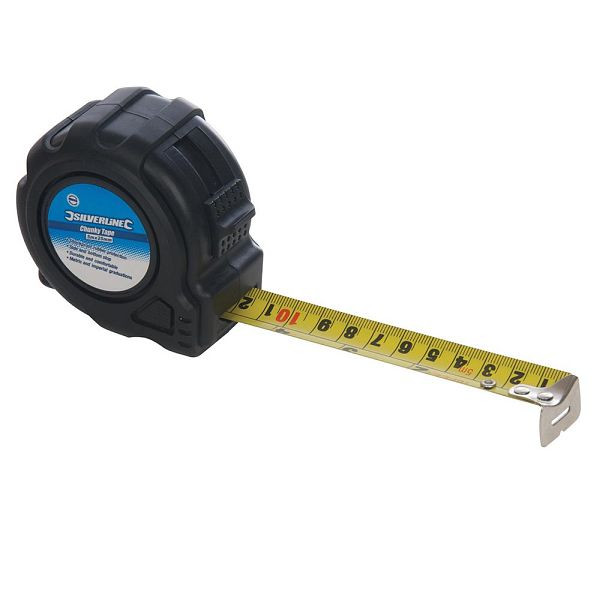 Silverline Robustes Rollbandmaß, 5 m x 25 mm, 250192