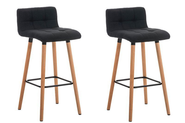 CLP Barhocker Lincoln Stoff natura, dunkelgrau, VE: 2 Stück, 304944