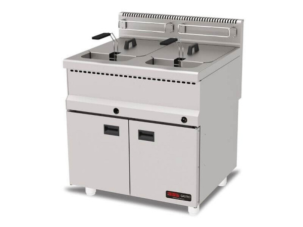 SGS Gastro Gas Fritteuse, 2x22 Liter, 24 kW, Premium Serie 700, AGF870