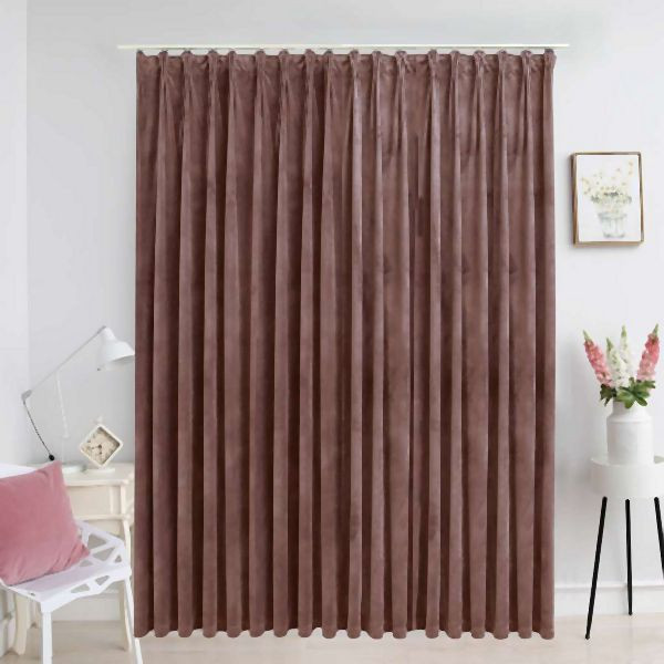 vidaXL Verdunkelungsvorhang mit Haken Samt Antik-Rosa 290 x 245 cm, 134527