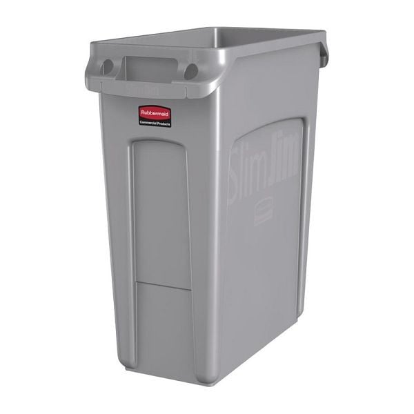 Rubbermaid Slim Jim Abfalleimer 60L, Ventilationskanäle machen es um 80% einfacher, Müllsäcke herauszunehmen, F603