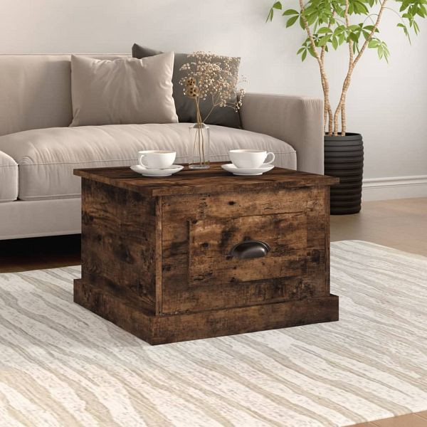 vidaXL Couchtisch Räuchereiche 50x50x35 cm Holzwerkstoff, 816253