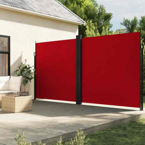 vidaXL Seitenmarkise Ausziehbar Rot 220x600 cm, 4004672