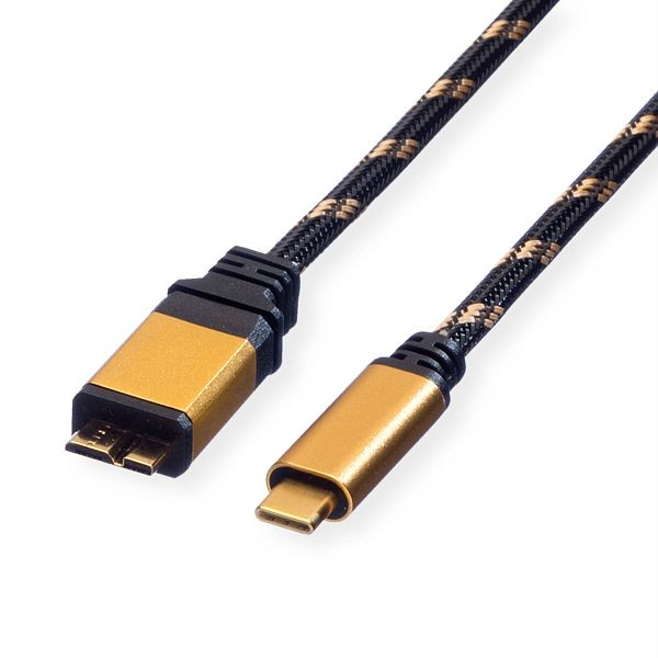 ROLINE GOLD USB 3.2 Gen 1 Kabel, C-Micro B, ST/ST, 0,5 m, 11.02.9025
