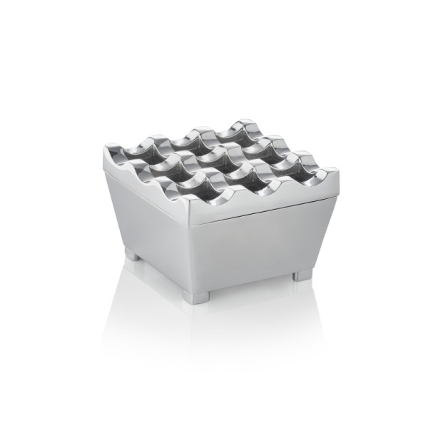 WAS Windaschenbecher, 7,5 x 7,5 x 4,5 cm, verchromt, Zinkguss, 1110075