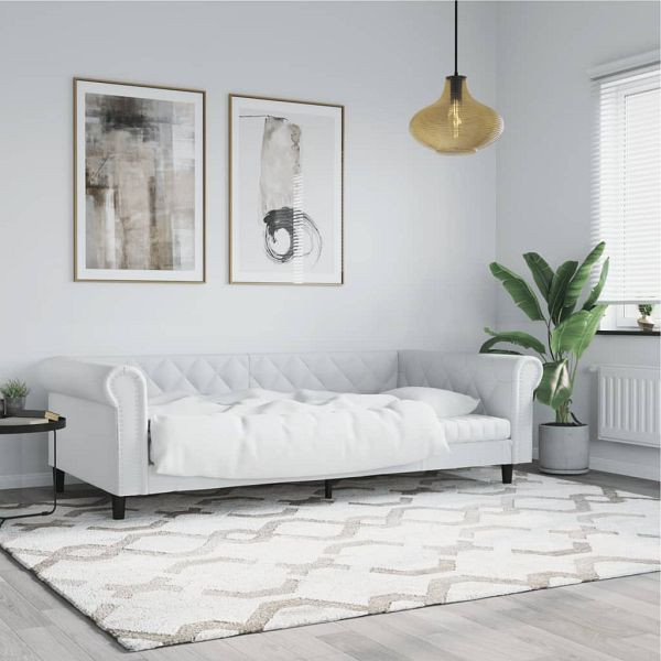 vidaXL Tagesbett Weiß 80x200 cm Kunstleder, 354223, 8720845955182