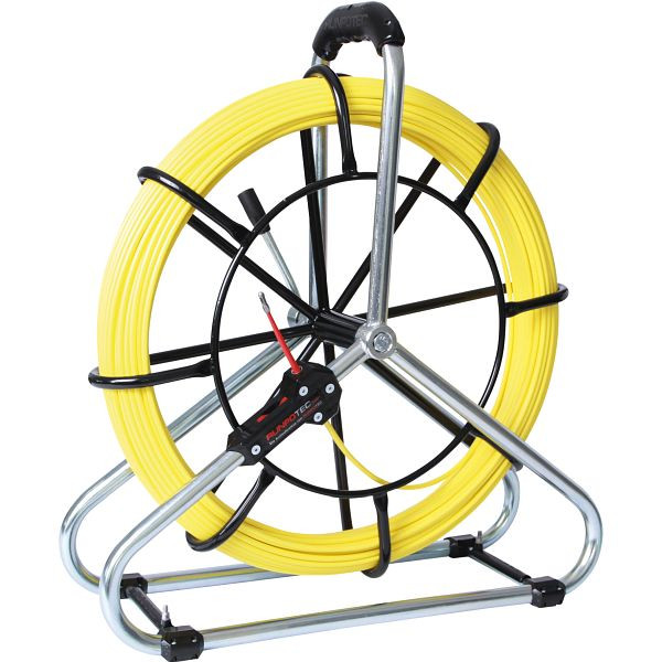 Runpotec Standard-Set Glasfaserstab 80 m, Durchmesser 6 mm Gewinde RTG 6 mm, inklusive Stahlhaspel 530 mm, 10066