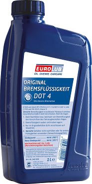 Eurolub Bremsflüssigkeit DOT4, VE: 1 L, 542001