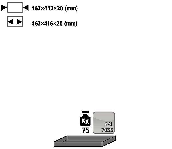 asecos Fachboden für Modell(e): UB90 mit Breite 590/1100 mm, 30441