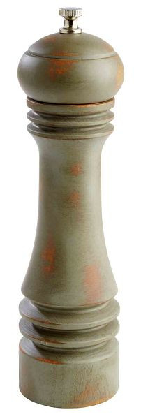 APS Pfeffermühle, Ø 6 cm, Höhe: 23 cm, deutsches Buchenholz, Farbe: oliv / vintage, Mahlwerk aus Carbonstahl, 40548