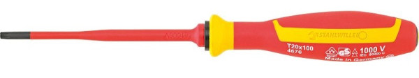 STAHLWILLE VDE TORX Schraubendreher T20, Länge 100mm, 46763020