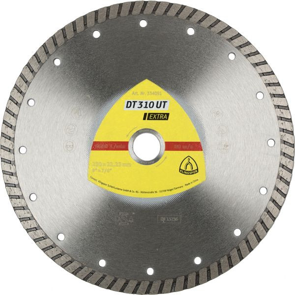 Klingspor DT 310 UT Diamanttrennscheiben 100 x 2 x 22,23 mm 2 x 10 mm geschlossener Rand Turbo, für Winkelschleifer, 334087