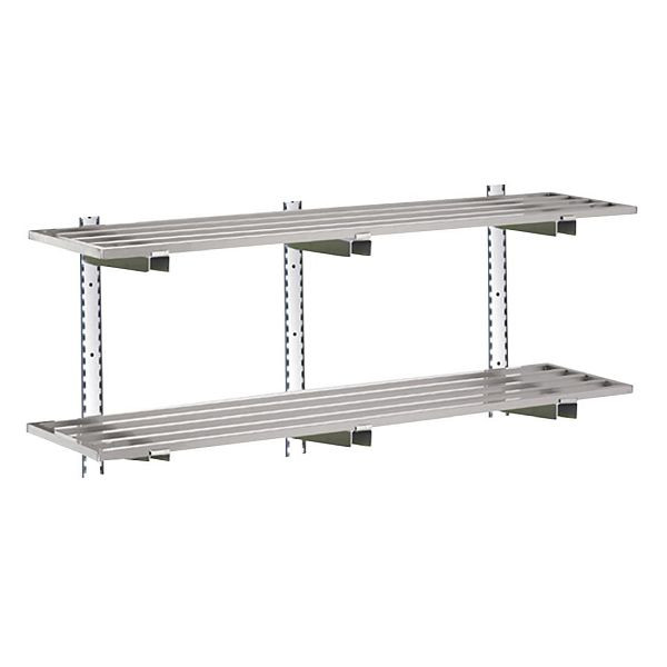 Gastro M Komplettes Regalset 2 Ebenen 180x40cm - Komplettes Montageset (ohne Schrauben), HZ781