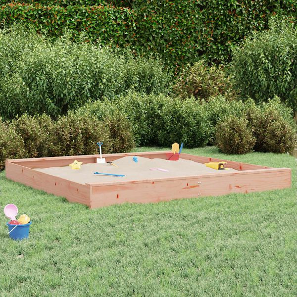 vidaXL Sandkasten mit Sitzen Quadratisch Massivholz Douglasie, 825049