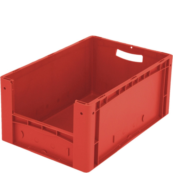 BITO Eurostapelbehälter XL Set /XL 64274 600x400x270 rot, Etikett Entnahmeöffnung stirnseitig, C0290-0041