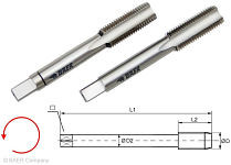 BAER HSSG Handgewindebohrer 2-teilig Satz MF 18 x 1,5 - LINKS, 120302013