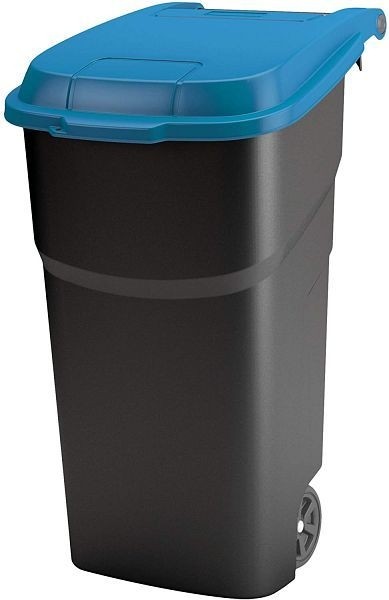 Rotho Abfalltonne 100 l ATLAS, schwarz/blau, 4510106645