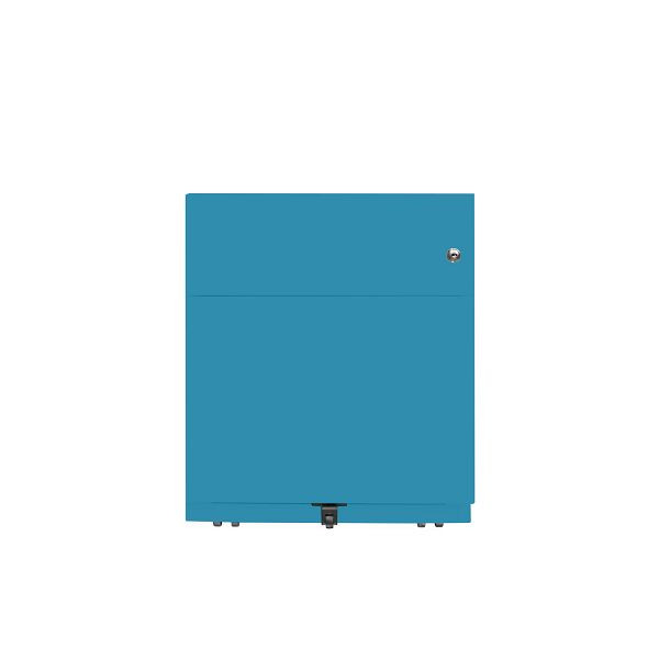 Bisley Rollcontainer Note™, 2 Schubladen, Tiefe 775 mm, Griffleiste, 686 azur, NWA79M7BF686