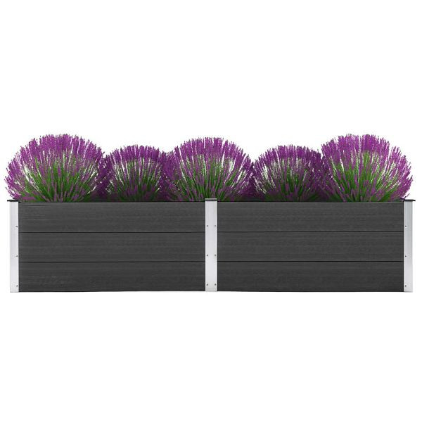 vidaXL Garten-Hochbeet 250 x 100 x 54 cm WPC Grau, 49059