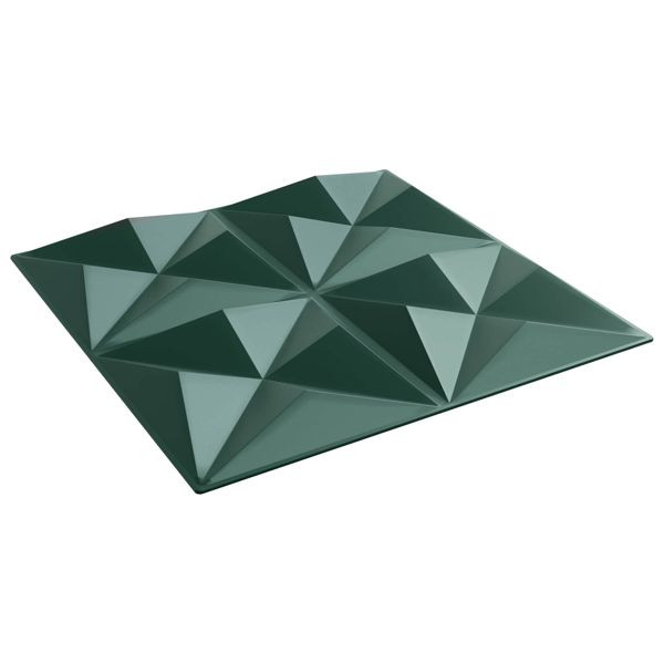 vidaXL Wandpaneele 48-teilig Origami Grün 50 x 50 cm XPS Schaum, 42046071