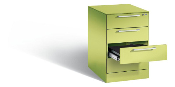 C+P Karteischrank Asisto, H710xB440xT600mm, Farbe: Viridingrün / Viridingrün, Bügelgriff, 146275-422 S10013