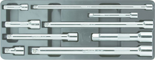 KS Tools CHROMEplus Verlängerungs-Satz mit Verriegelung, 9-teilig, 918.0007