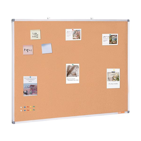 VEVOR Pinnwand Memoboard Wandtafel Korktafel Pinnboard 120x90cm Aluminiumrahmen, RMB48X36WLBKMTG00V0