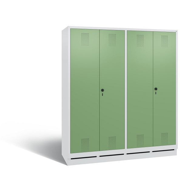 C+P Spind Evolo, 4 Abteile, H1800xB1590xT500 mm, Grau/Resedagrün, 48022-42 S10191